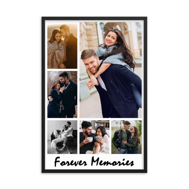 Sweet Memories: Personalized Photo Vertical Collage Frame with Custom Text