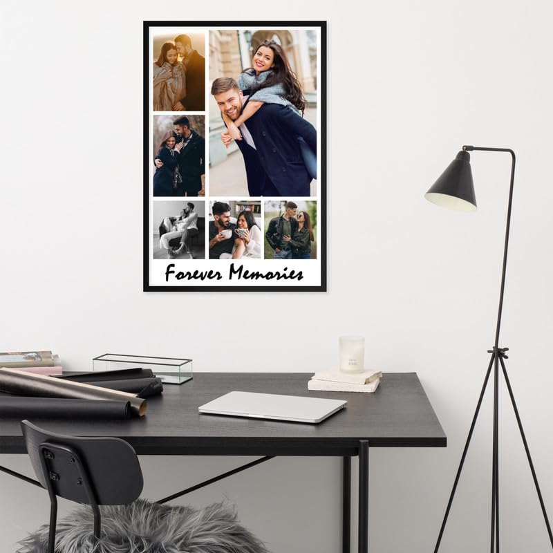 Sweet Memories: Personalized Photo Vertical Collage Frame with Custom Text