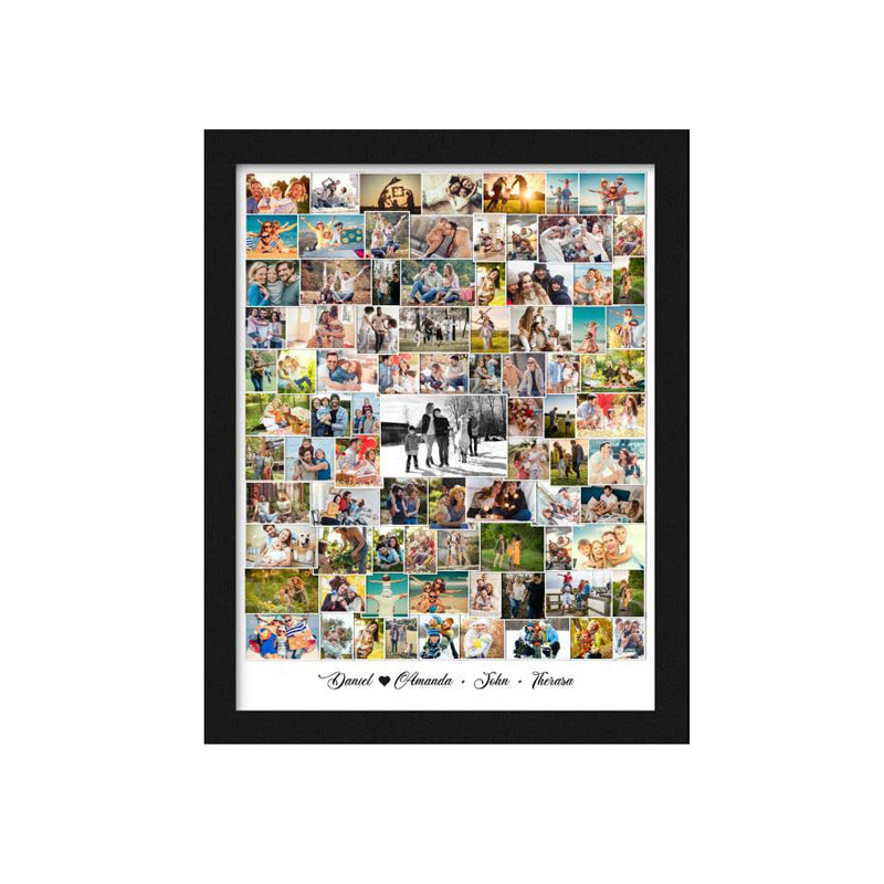 Endless Memories: Personalized Vertical Collage Frame with Custom Text