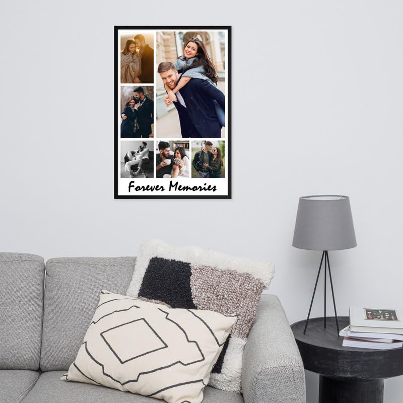Sweet Memories: Personalized Photo Vertical Collage Frame with Custom Text